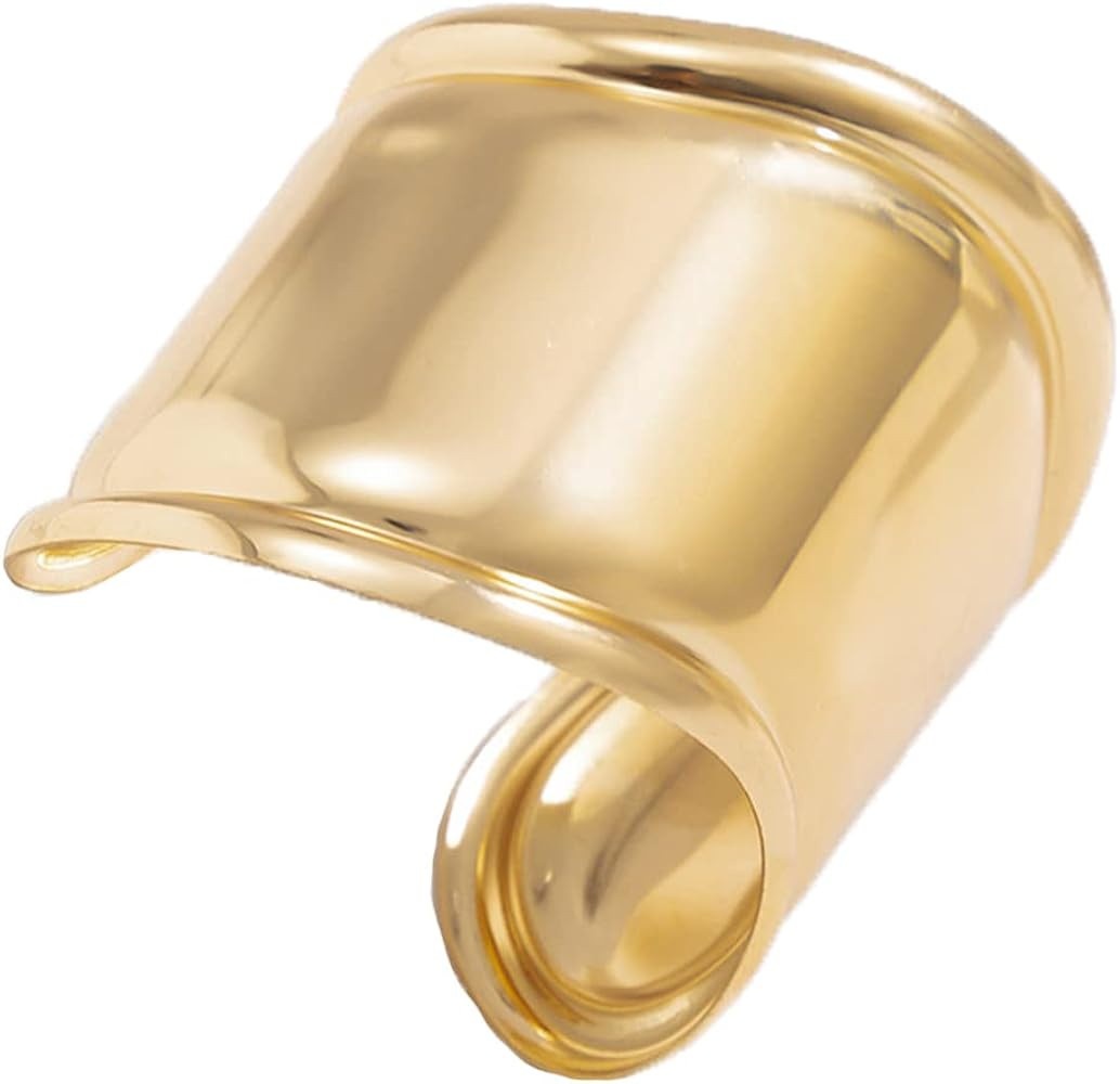 Gold Cuff Bracelets for Women Fashion Chunky Gold Bracelets for Women Hinge Gold Bangle Bracelets fo | Amazon (US)
