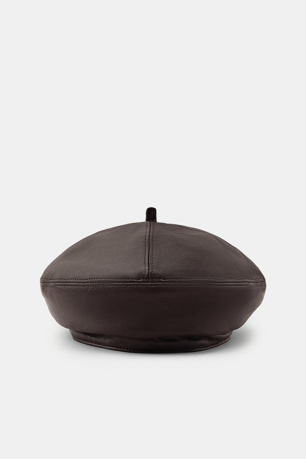 100% LEATHER BERET HAT | Zara US