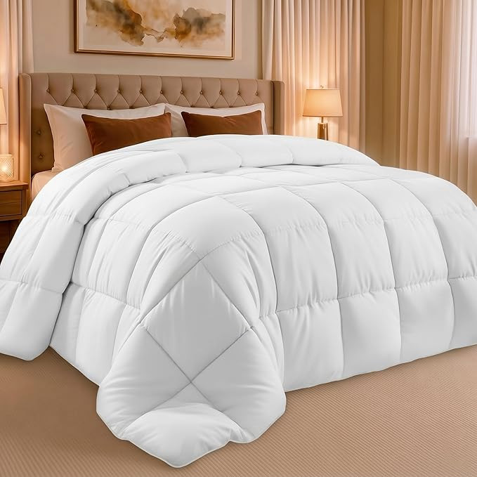 Utopia Bedding Comforter King Size, Duvet Insert, White, 90 x 102 Inches | Soft and Fluffy Down A... | Amazon (US)
