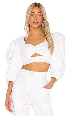 IORANE Supper Cotton Cropped Top in Off White from Revolve.com | Revolve Clothing (Global)