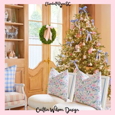 Beautiful holiday home decor from Caitlin Wilson Design! I love these side chairs paired with the pink settee! The throw pillows are perfect and you know I adore the pink & blue themed Christmas tree! Caitlin Wilson Design wins every time in my book!🎄

#LTKHoliday #LTKfamily #LTKhome