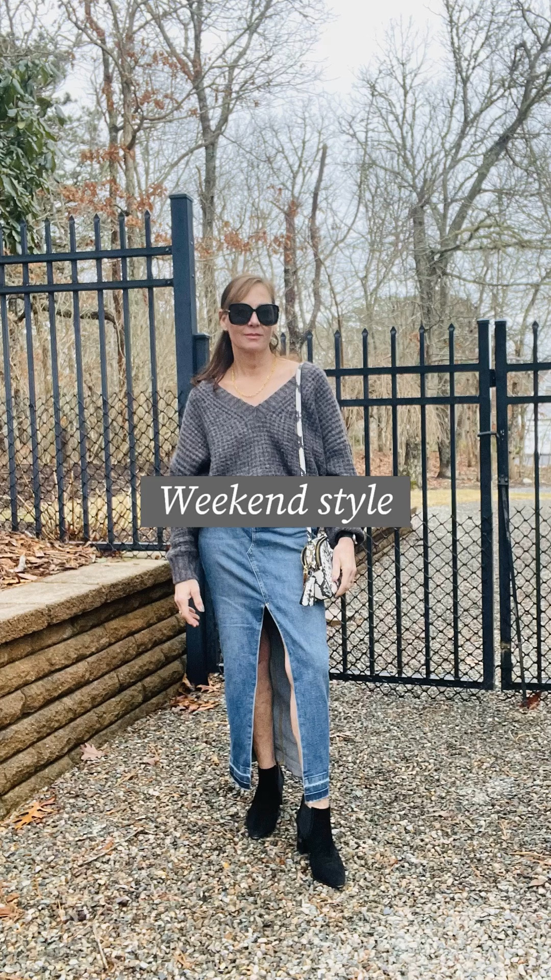 I feel like Im twinning with nature again with my gray sweater! Its a favorite of mine for its soft cozy feel ! Its an oversized fit so it can be tucked up or in or worn long with or without a belt ! Its on sale for under $30 right now and comes in 5 colors. Its still pretty well stocked for sizes too ! Enjoy the day ❤️

#LTKfindsunder100 #LTKover40 #LTKstyletip