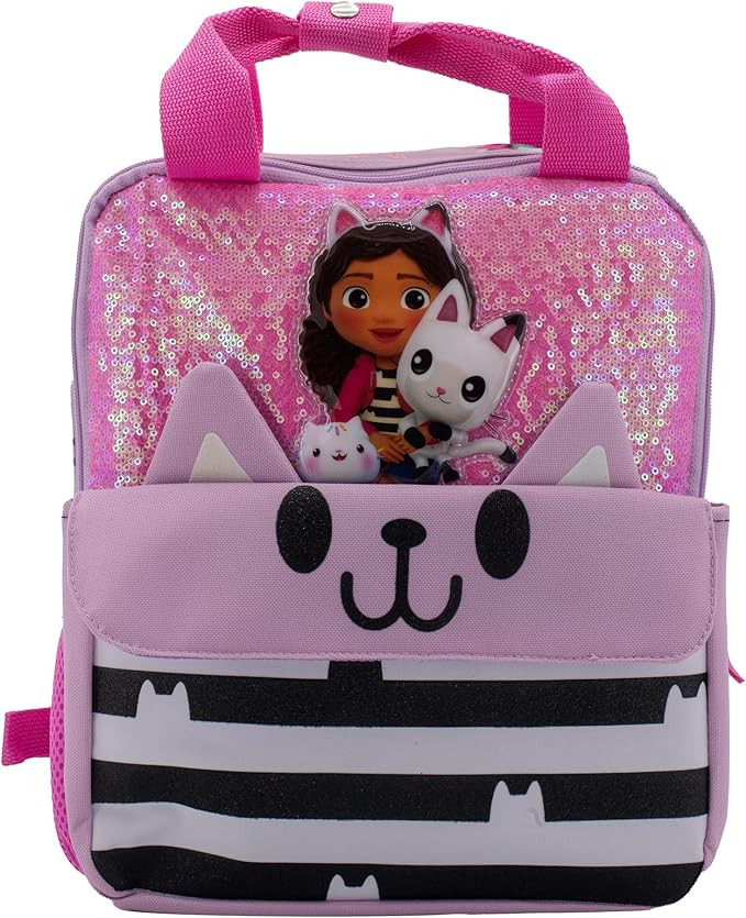 AI ACCESSORY INNOVATIONS Gabby’s Doll House 12” Mini Backpack for girls, Flip Sequin School B... | Amazon (US)