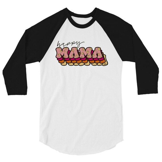 Happy Mama Shirt  3/4 Sleeve Raglan Shirt - Etsy | Etsy (US)