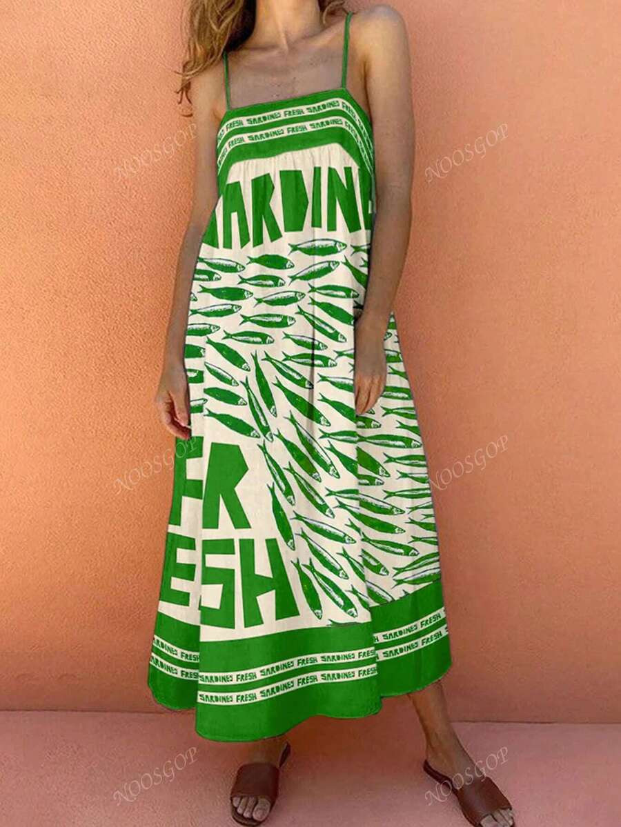 Bohemian Women's Spring And Summer Fashion Casual Elegant Holiday Style Contrast Color English Le... | SHEIN