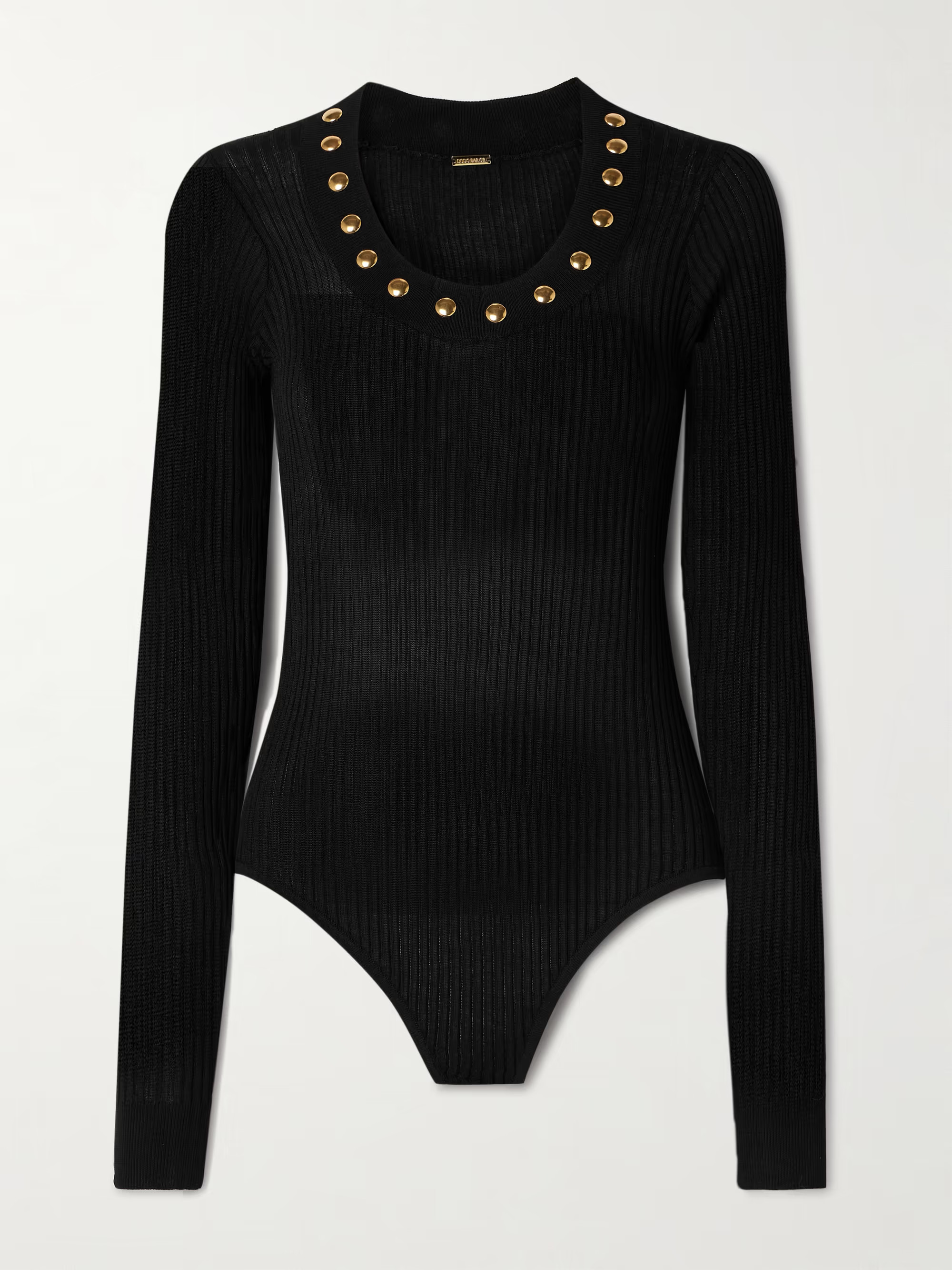 Studded ribbed-knit bodysuit | NET-A-PORTER (UK & EU)