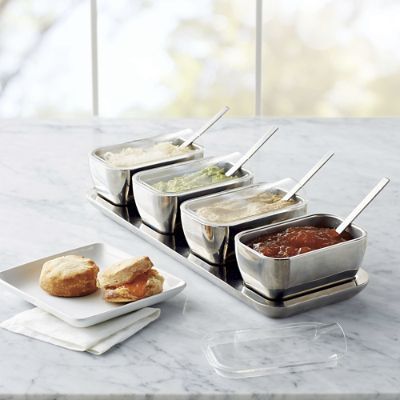 Super Chill Four-section Insulated Condiment Server with Lids | Frontgate | Frontgate