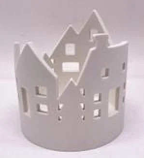 Ceramic Village Christmas Tabletop Decoration, White, 5", by Holiday Time | Walmart (US)