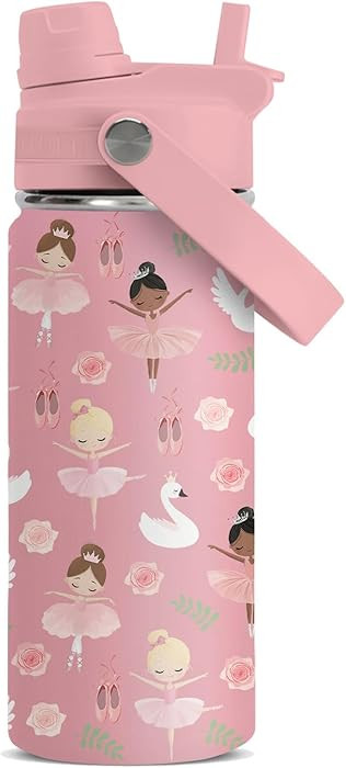 Gift for Ballerina Girls, 18oz Ballet Water Bottle with 2-in-1 Straw and Spout Lid, Dancer Dancin... | Amazon (US)