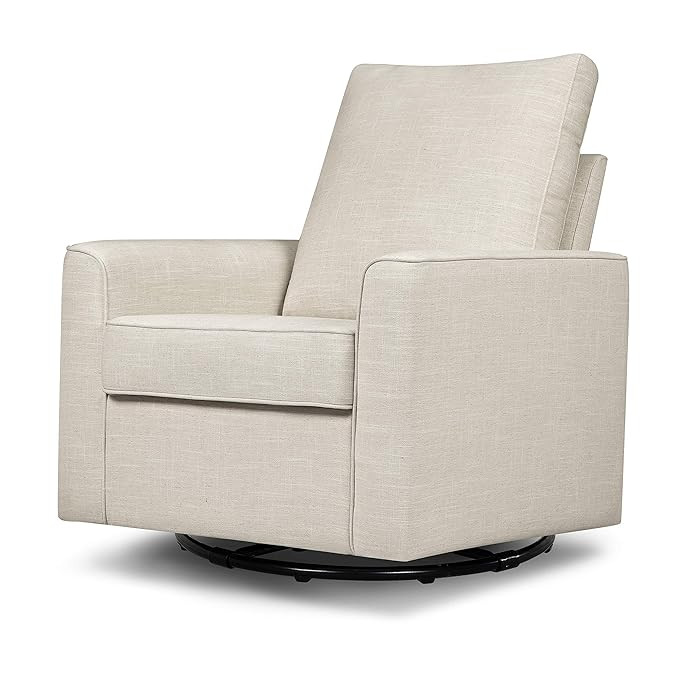 Million Dollar Baby Classic Alden Swivel Glider in White Linen, Greenguard Gold Certified | Amazon (US)