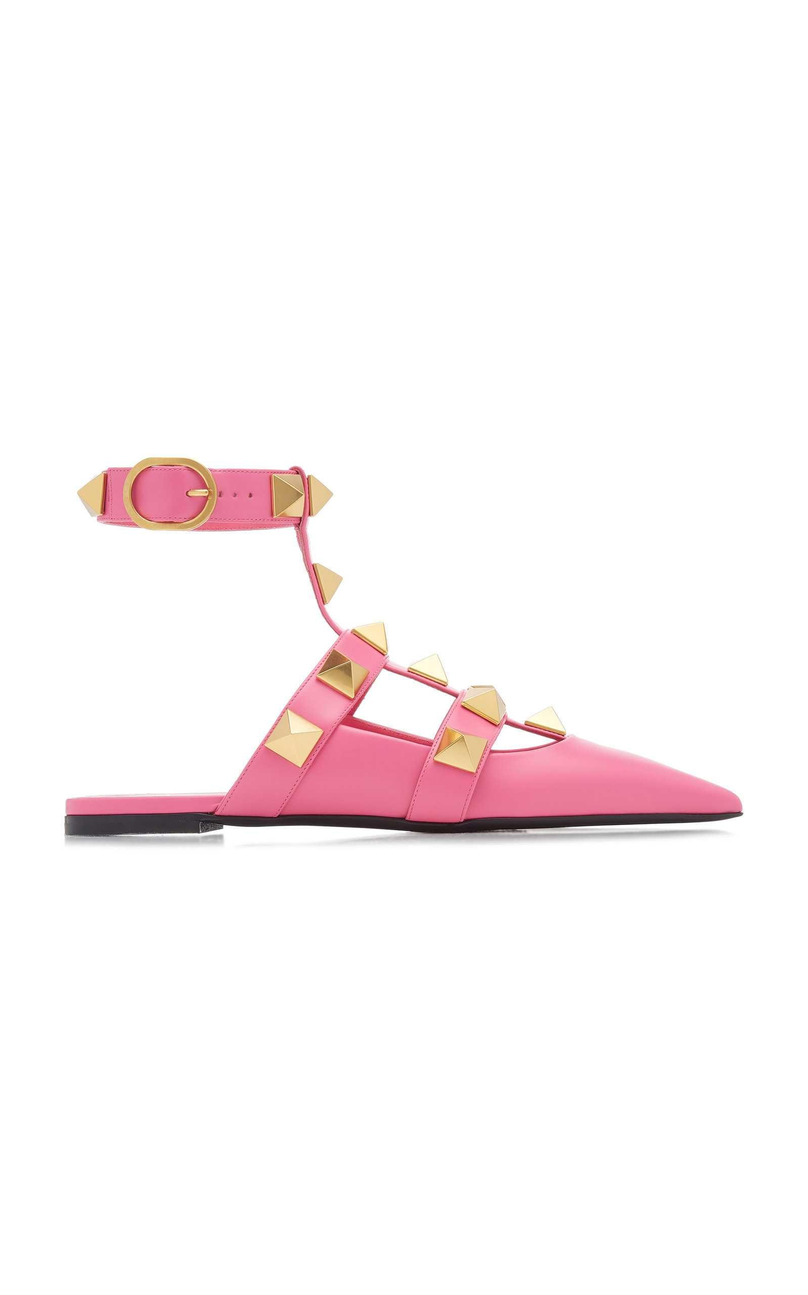 Valentino Garavani Roman Stud Leather Flats | Moda Operandi (Global)