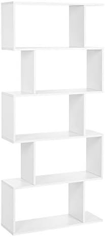 VASAGLE Wooden Bookcase, 5-Tier Display Shelf and Room Divider, Freestanding Decorative Storage S... | Amazon (US)