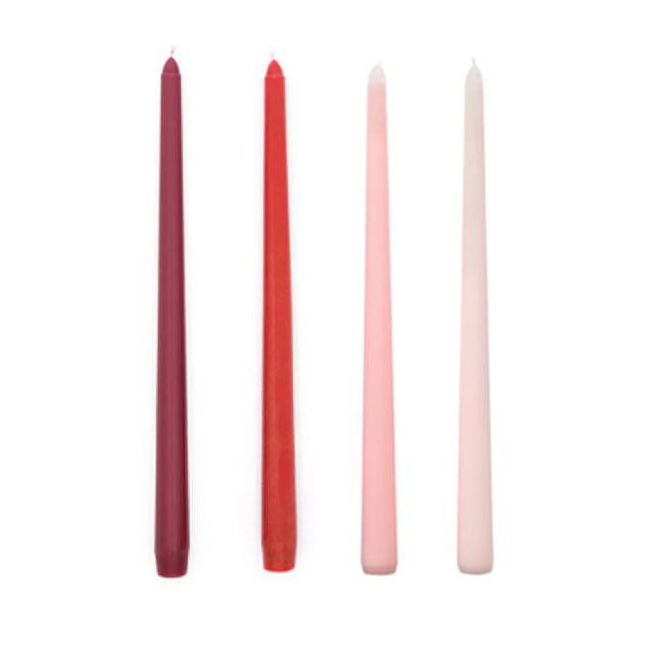 SSENERY 12" Unscented Taper Candles in 35 Colors (4-Pack) for Home Decor & Weddings - Red-Pink Mi... | Walmart (US)
