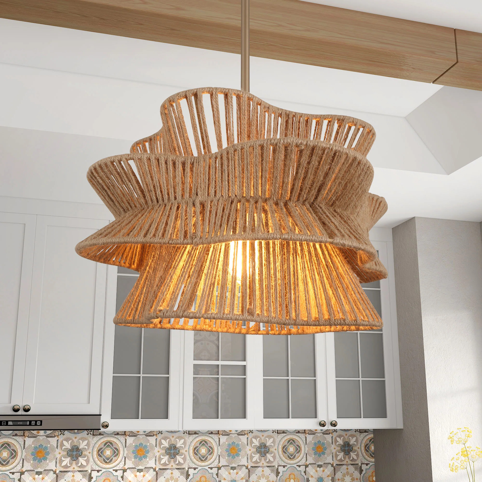 Towne 1 - Light Dimmable Woven Rope Pendant | Wayfair North America