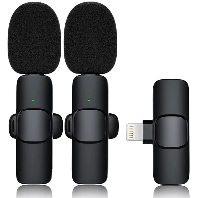 OPCUS Wireless Lavalier Microphone for Iphone Ipad Recording Video Cameras 2-in-1 | Walmart (US)