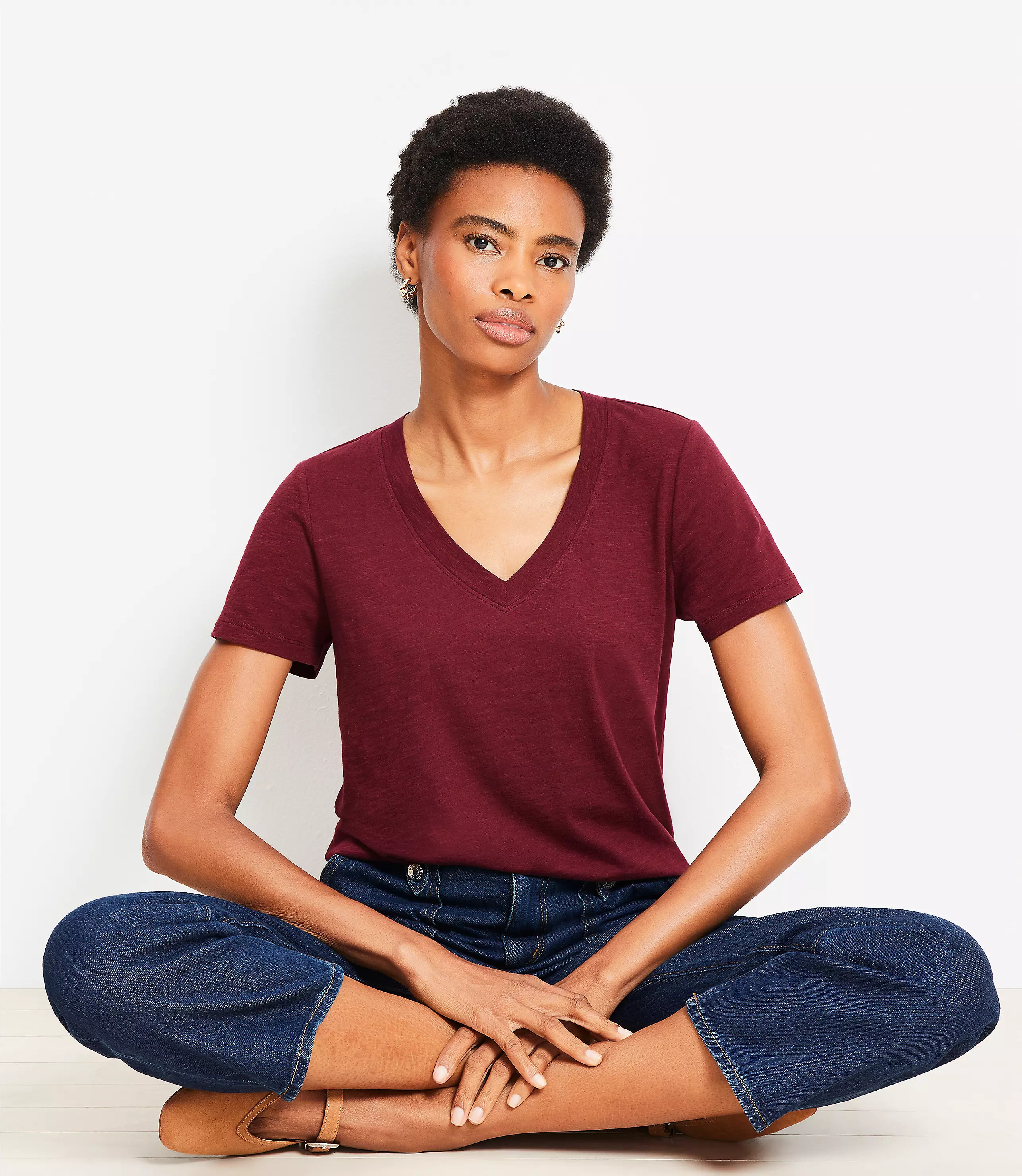 Everyday V-Neck Tee | LOFT