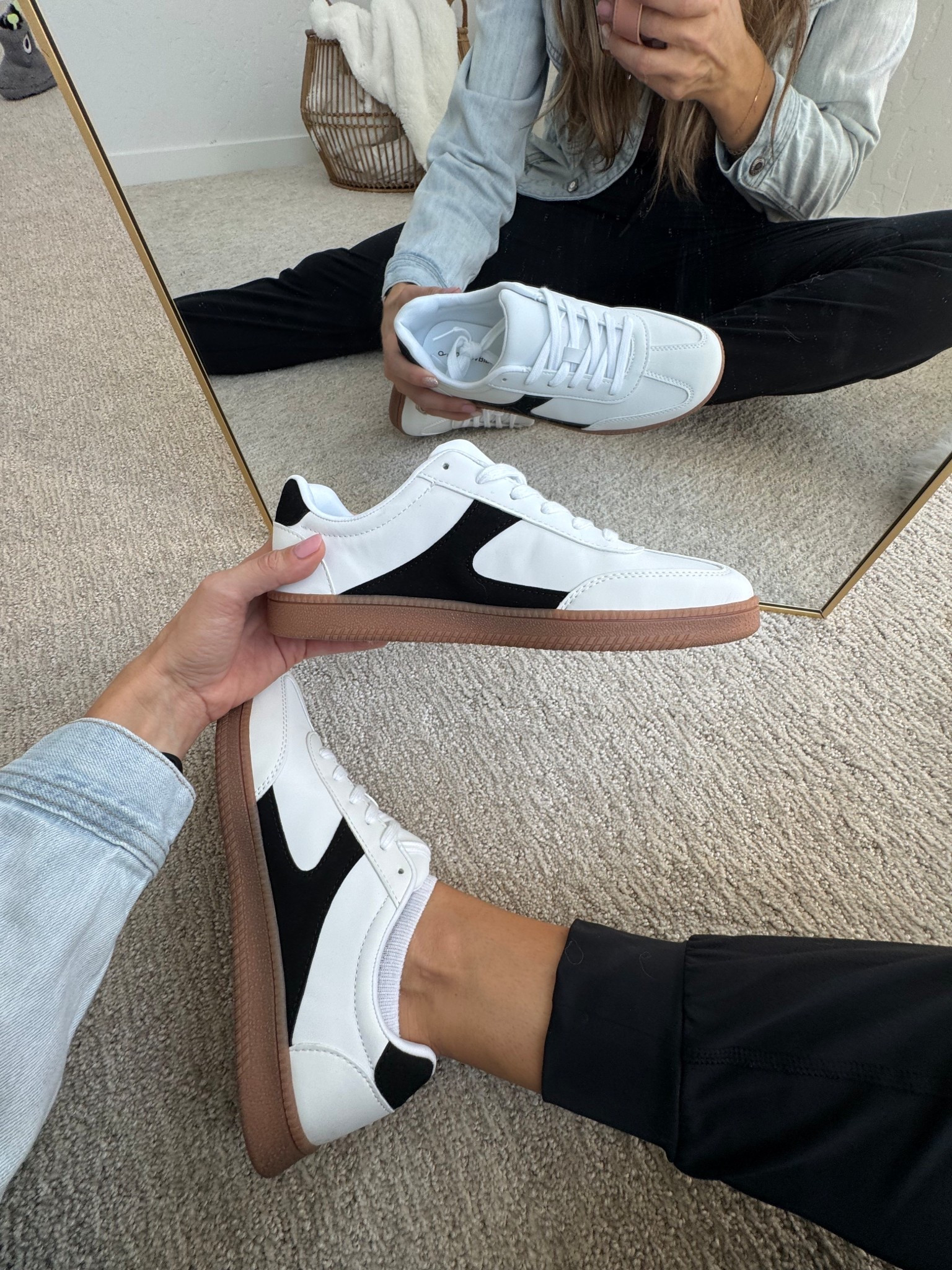 Loving these casual sneakers from Walmart. I’m normally 8.5/9 and I’m wearing a 9. Great dupe for more expensive brand  

#LTKStyleTip #LTKShoeCrush #LTKFindsUnder50