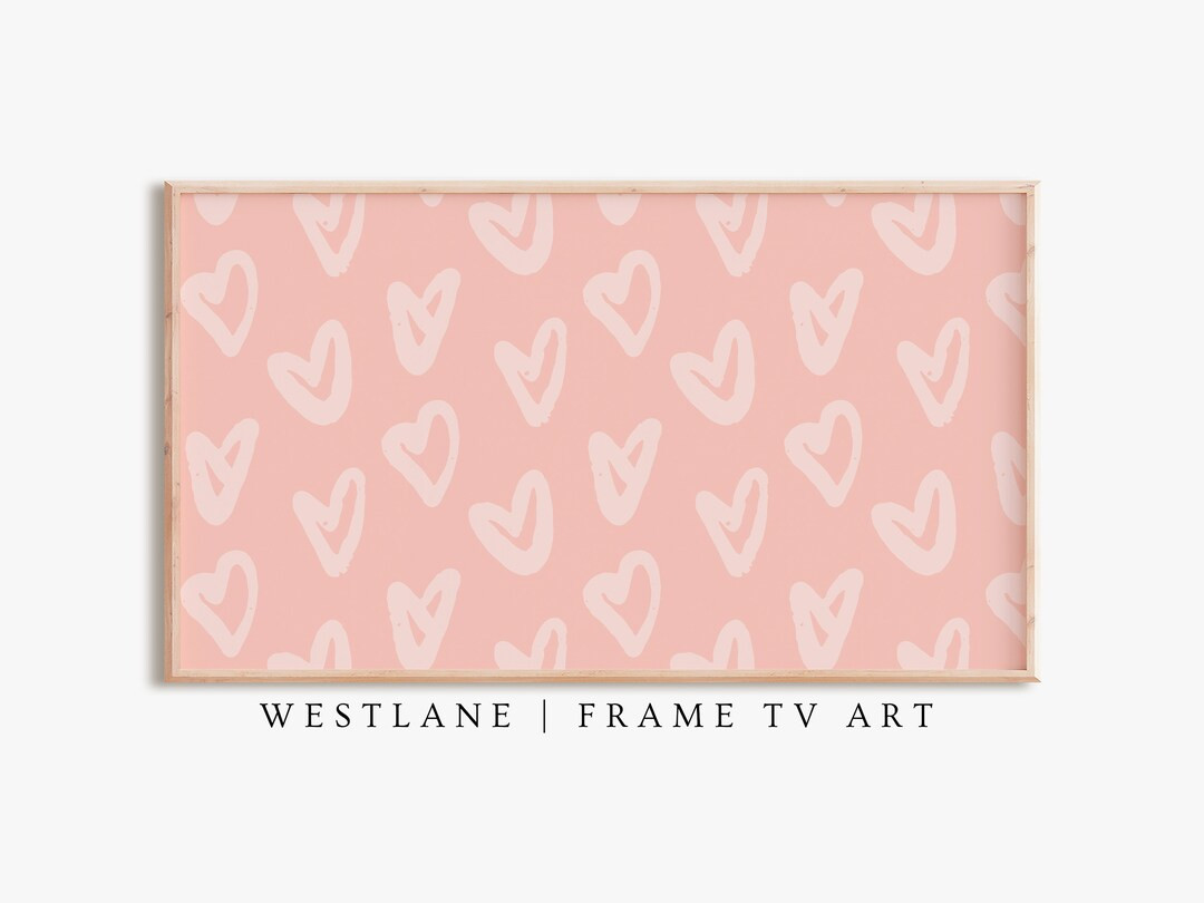 Samsung Frame TV Art Hearts Pink Valentine's Day | DIGITAL TV Download | Etsy (US)