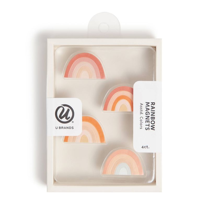 U Brands 4ct Rainbow Magnets - Warm Neutrals | Target