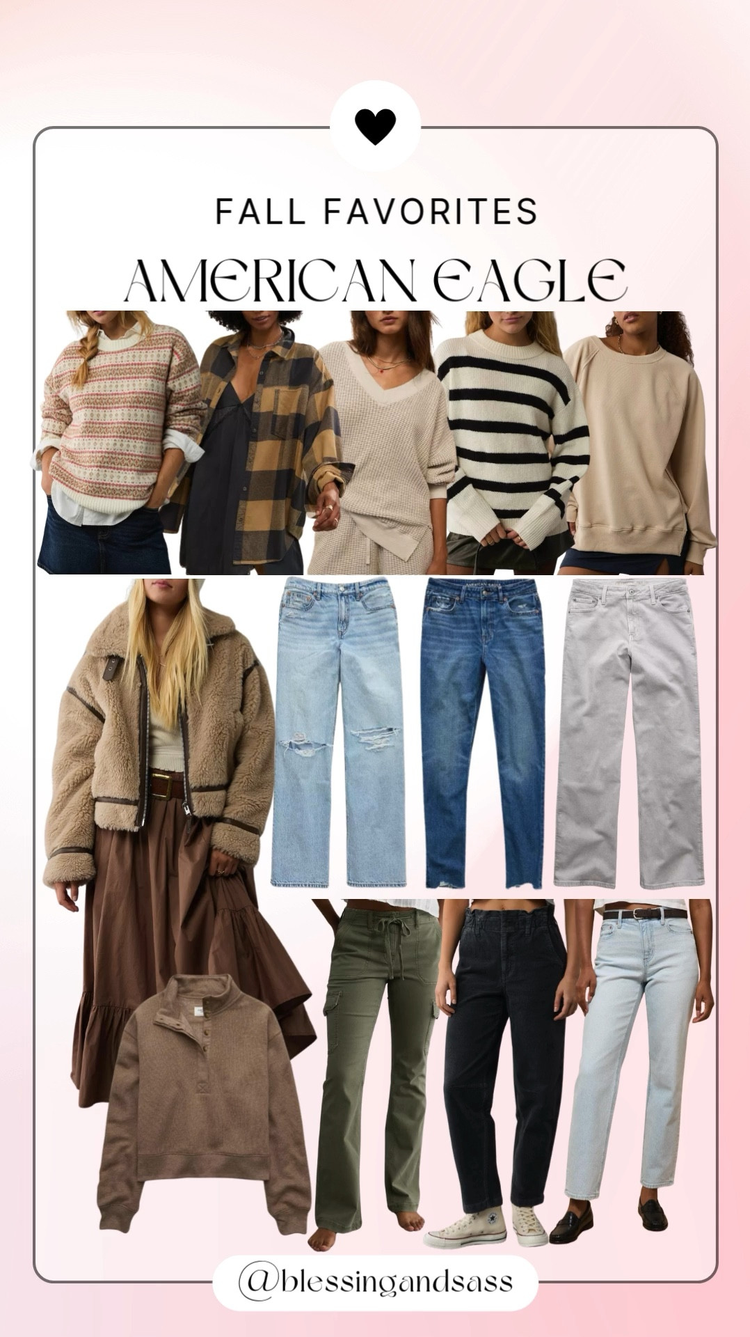 Ran to American Eagle today and tried on some clothes that are perfect for fall!! Here were some of my favorites 🤍 Remember to shop through the LTK app to get 20% off site wide at American Eagle!! 

LTK Sale, fall outfits, American Eagle, women’s fashion, fall outfit inspo, fall styling, fall ootd, trendy fashion, denim, jeans, sweaters, jackets 



#LTKFallSale #LTKSeasonal #LTKStyleTip