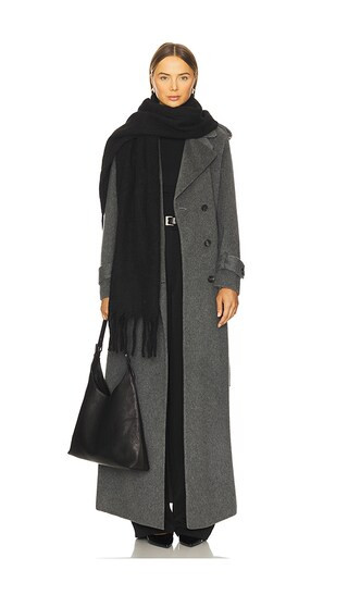 Cozy Solid Scarf in Black | Revolve Clothing (Global)