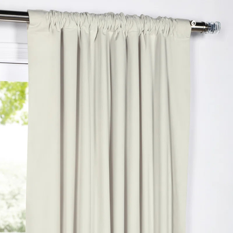 Evanne Velvet Solid Blackout Thermal Rod Pocket Single Curtain Panel | Wayfair North America