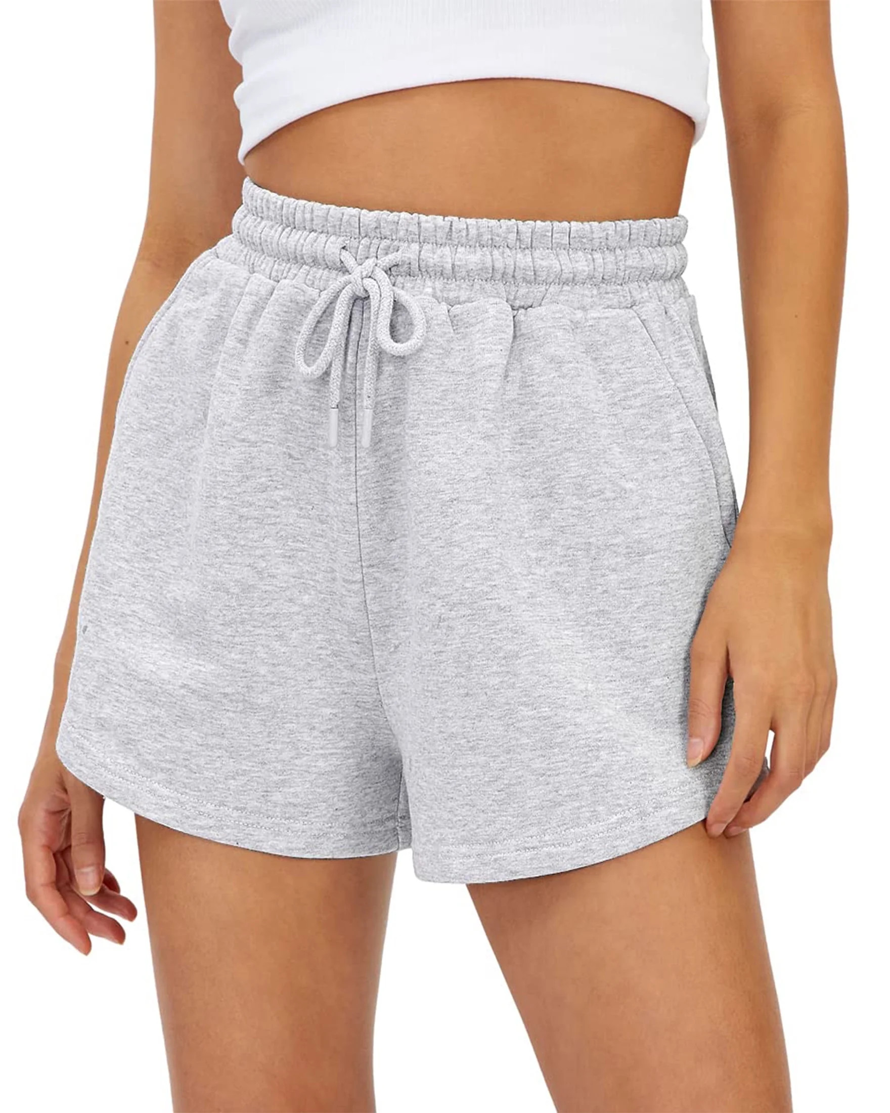 SUNBS Athletic Shorts for Women Running Gym Workout Summer Cotton Sweat Shorts with Pockets Hikin... | Walmart (US)