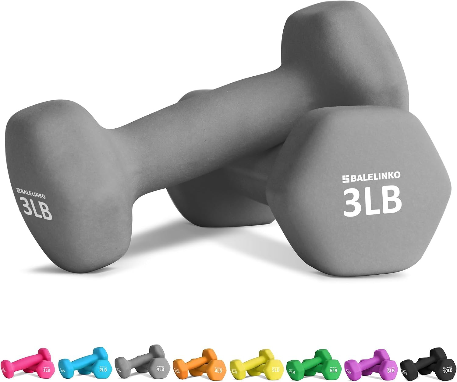 Balelinko Home Gym Equipment Workouts Strength Training Weight Loss Pilates Yoga Dumbbell Set, Weights for Women, Men, Seniors and Youth | Amazon (US)