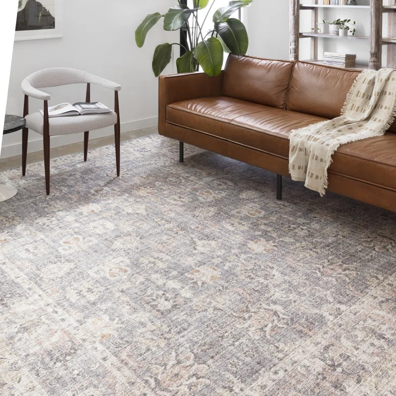 Skye Gray/Apricot Area Rug | Wayfair North America