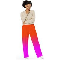 Neon Orange & Pink Unisex Wide-Leg Pants/Loungewear Streetwear Festival Up To 6xl | Etsy (US)