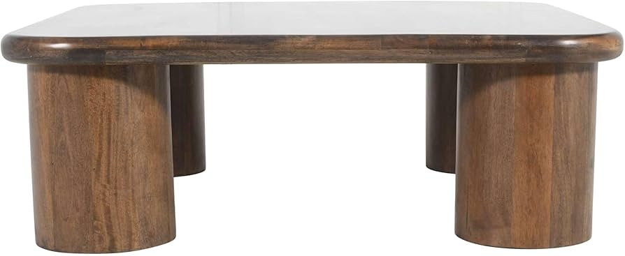 Mandara Global Modern 44" Square Solid Wood Coffee Table | Amazon (US)