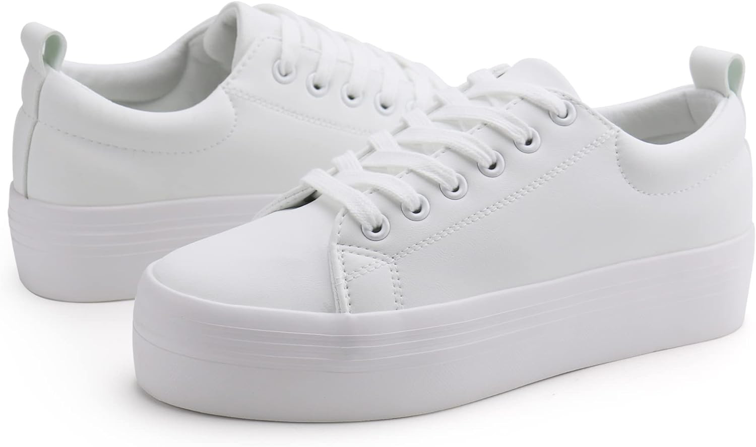 JABASIC Women Lace Up Platform Sneakers Comfortable Casual Fashion Sneaker Walking Shoes | Amazon (US)