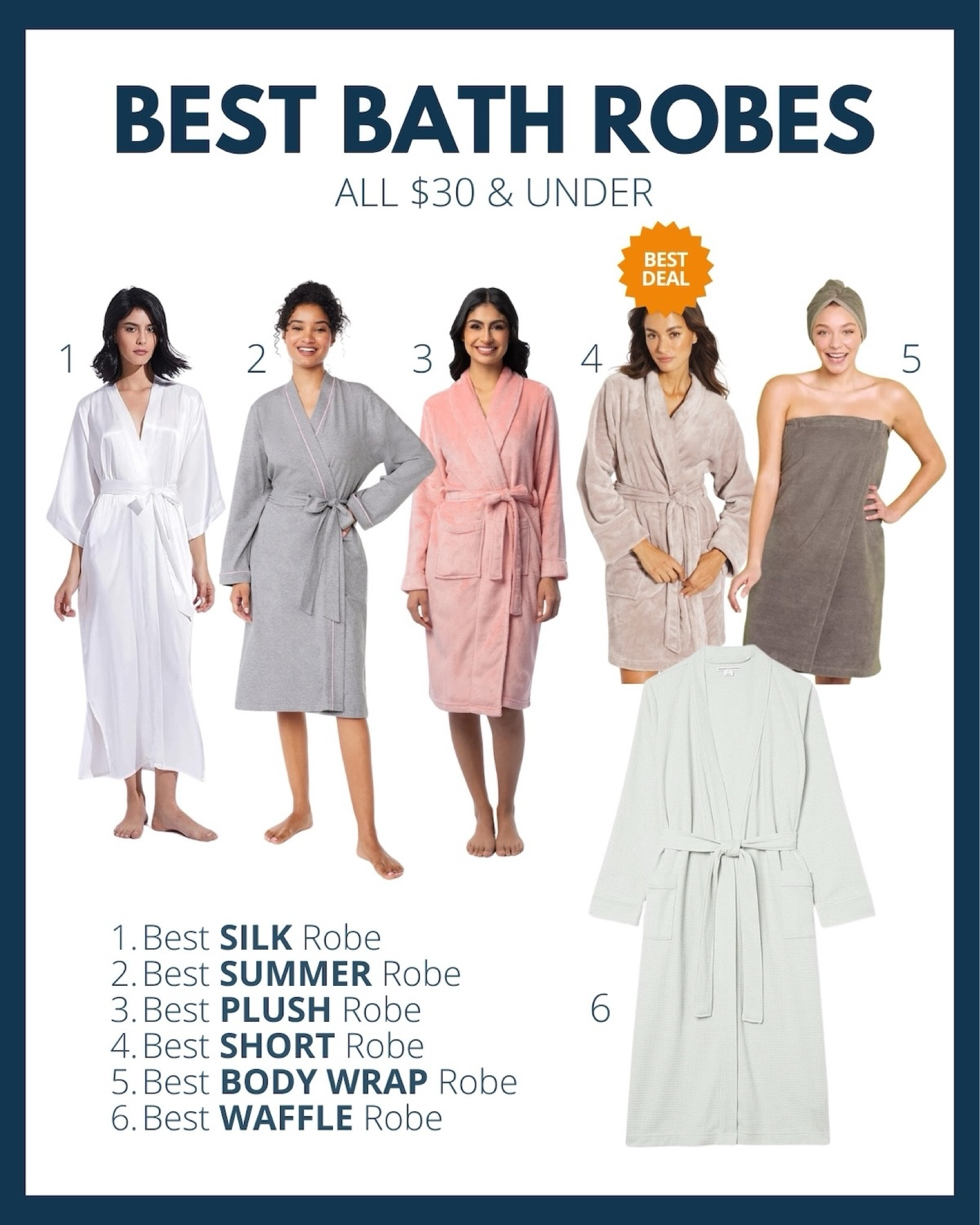 Looking for a cozy new bath robe? 💦 We’ve hand-picked the 6 best budget-friendly options on the market so you can shop with confidence without over spending! #6 also comes in men’s!

#LTKOver40 #LTKStyleTip #LTKFindsUnder50