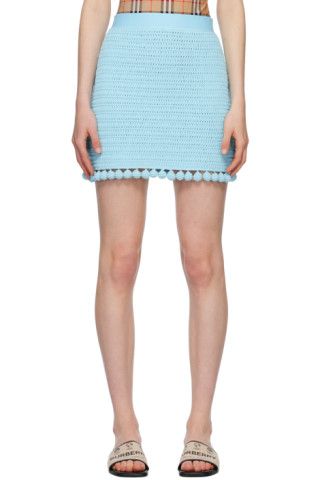 Blue Pom-Pom Miniskirt | SSENSE