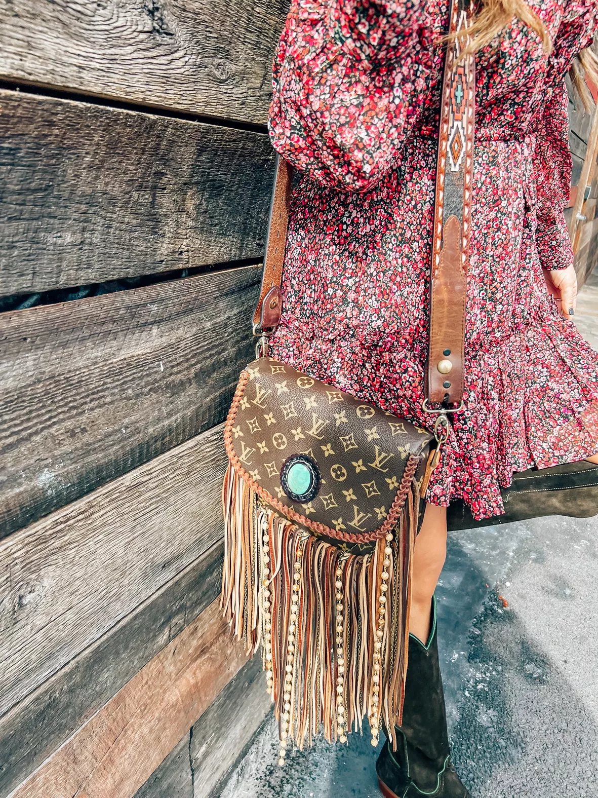 Louis Vuitton vintage boho bag with fringe