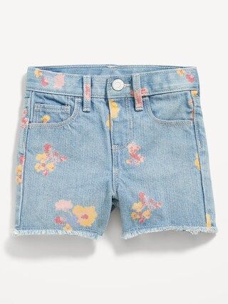 Floral-Print Jean Cut-Off Shorts for Toddler Girls | Old Navy (US)