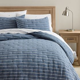 Bolinas Stripe Knit Comforter | Pottery Barn Teen
