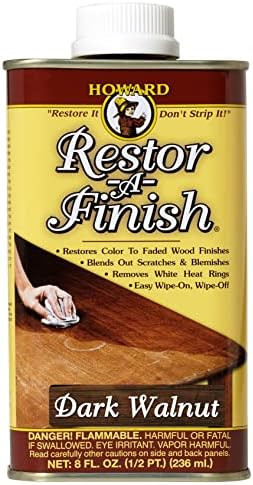 HOWARD RF6008 RF008 Restor-A-Finish 8oz, 8 oz, Dark Walnut, 8 Fluid Ounces | Amazon (US)