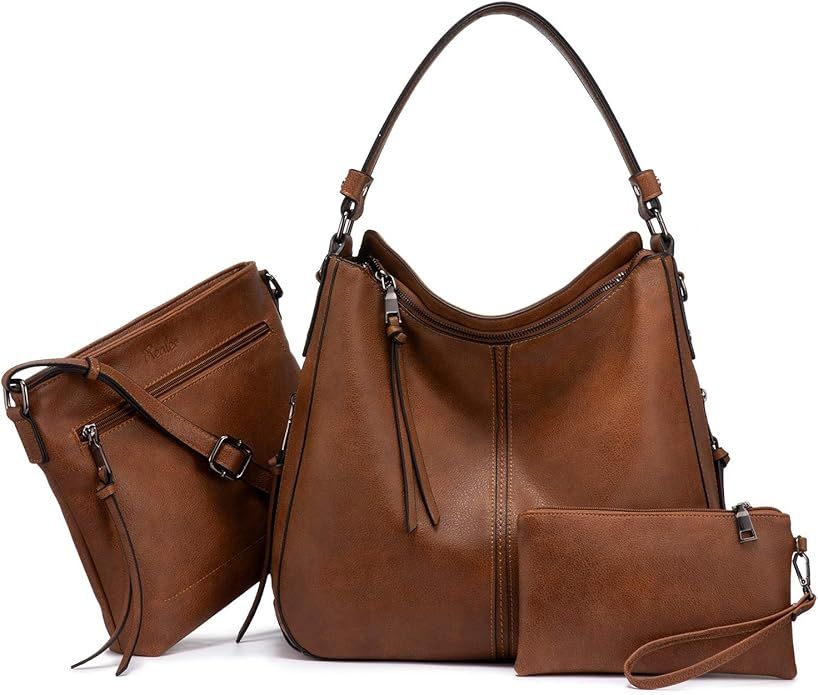 Realer Hobo Handbags for Women Large Hobo Bags Purses PU Leather Purses and Handbags Womens Purse... | Amazon (US)