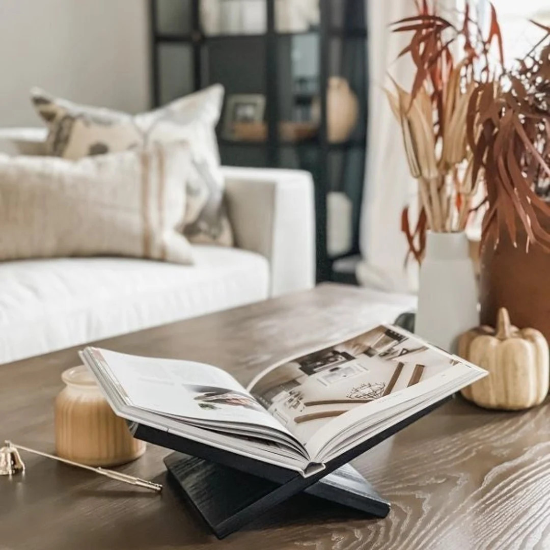 Open Book Stand Wood, Open Book Display, X Book Stand, Recipe Book Stand, Contemporary Book Stand... | Etsy (US)