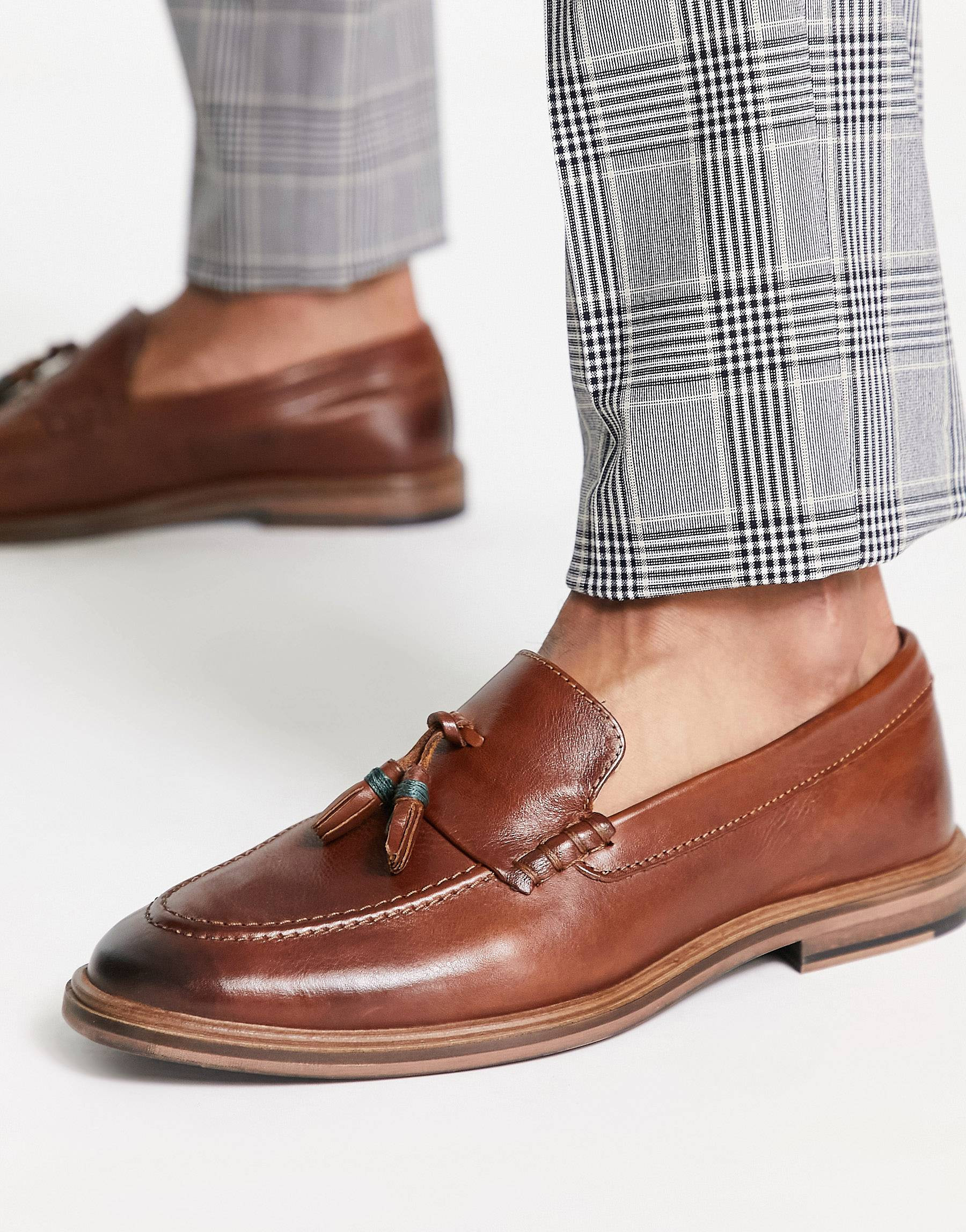 Walk London west tassel loafers in tan leather | ASOS (Global)