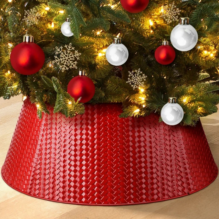 Ayieyill 28" Christmas Tree Collar,  Christmas Tree Collar Basket Skirt for Large Christmas Tree,... | Walmart (US)