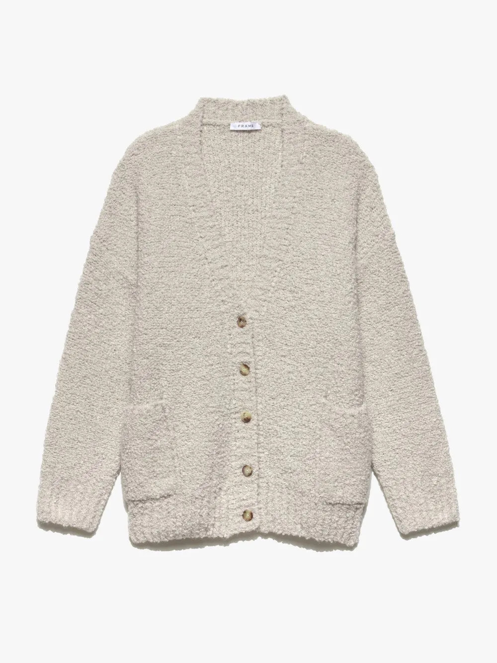 Boucle Cardi  in  Oatmeal Heather | Frame Denim