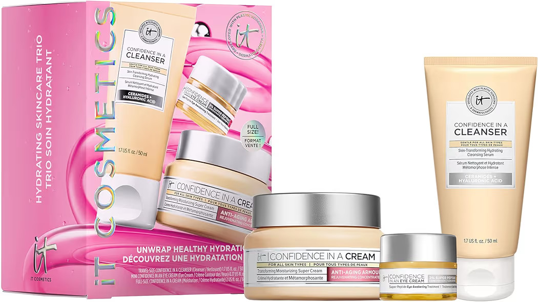 IT Cosmetics Unwrap Healthy Hydration Anti-aging Skincare Set, 3-Pc Holiday Giftset for Her - Con... | Amazon (US)