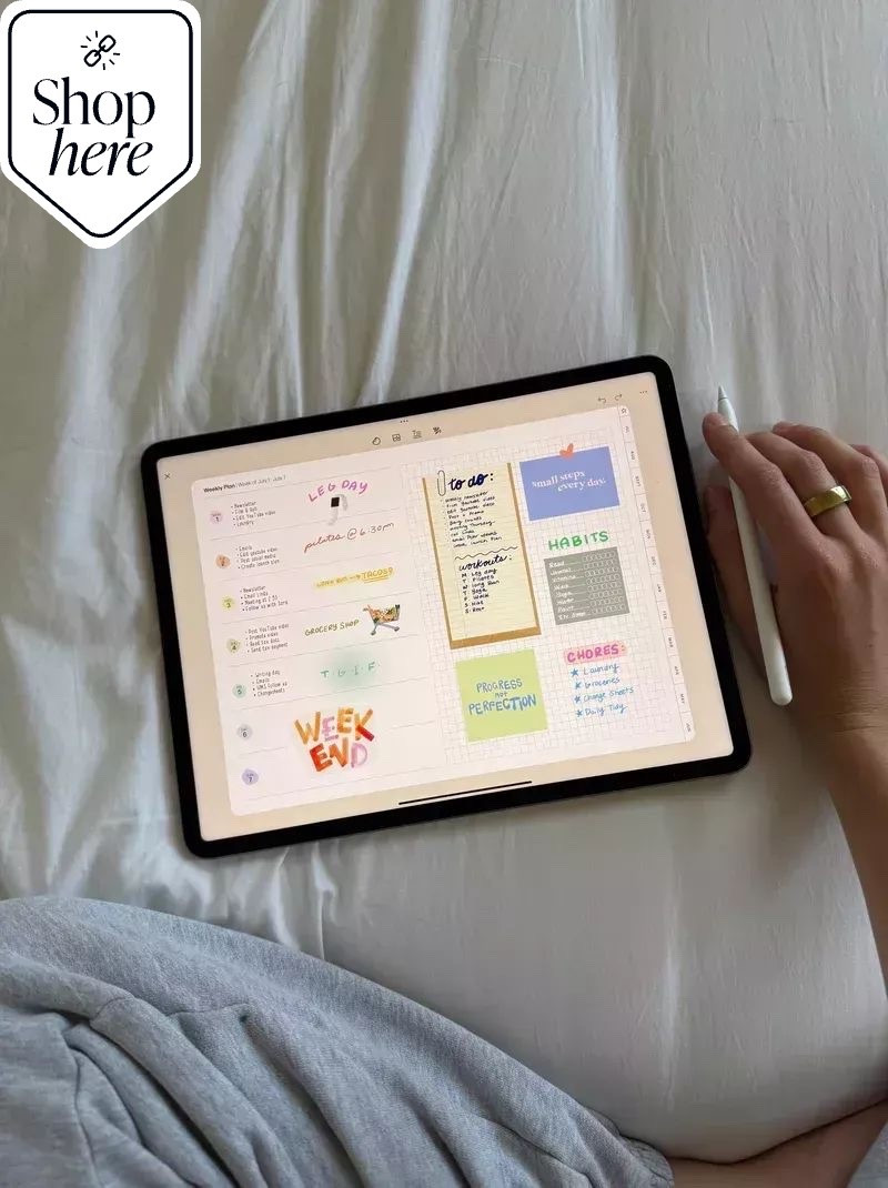 📱 Cozy Chaos Planning in Bed ☁️
Who says productivity has to look like a desk? Sometimes the best planning sessions happen under blankets with coffee nearby.

This week’s vibe:
📝 Color-coded digital to-do list
🌸 Habit tracker for soft start mornings
🏡 Chores checklist (because adulting)
✨ Progress > perfection energy

🛍️ Shop my planning setup:
— iPad Air + Apple Pencil
— GoodNotes app (digital planning game changer)
— Cozy Chaos™ digital planner template (Velvet Domestic original)
— Neutral iPad case
— Grid paper digital stickers + pastel note widgets

📦 Linked in my LTK & Etsy storefront — because planning should feel pretty enough to make you want to do it.

#LTKhome #LTKplanner #digitalplanning #motherofchaos #cozychaos #softgirlproductivity #ipadplanner #goodnotesplanning #pinterestplanner


#LTKHome