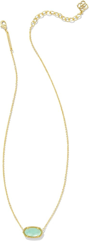 Kendra Scott Elisa Pendant Necklace Gold Light Green Mother Of Pearl One Size | Amazon (US)