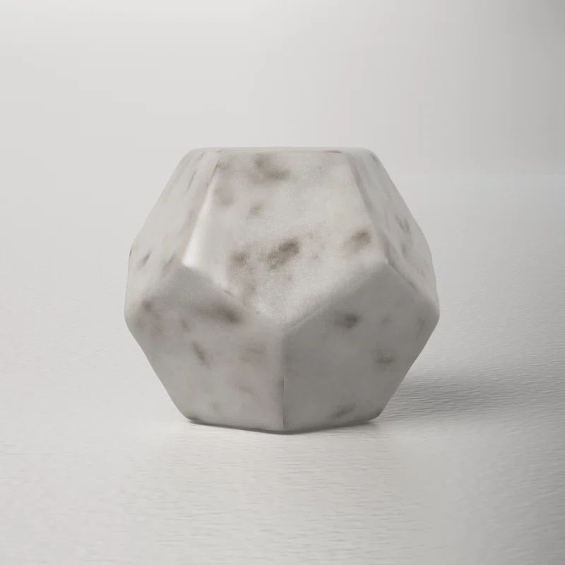 Pippin Dodecahedron Shape Geometric Marble Object Sculpture | Wayfair North America