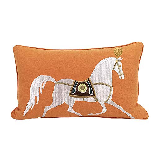 Croker Horse 12x20'' inches Orange Embroidered Horse Throw Pillow Cushion Covers - Modern Fashion... | Amazon (US)