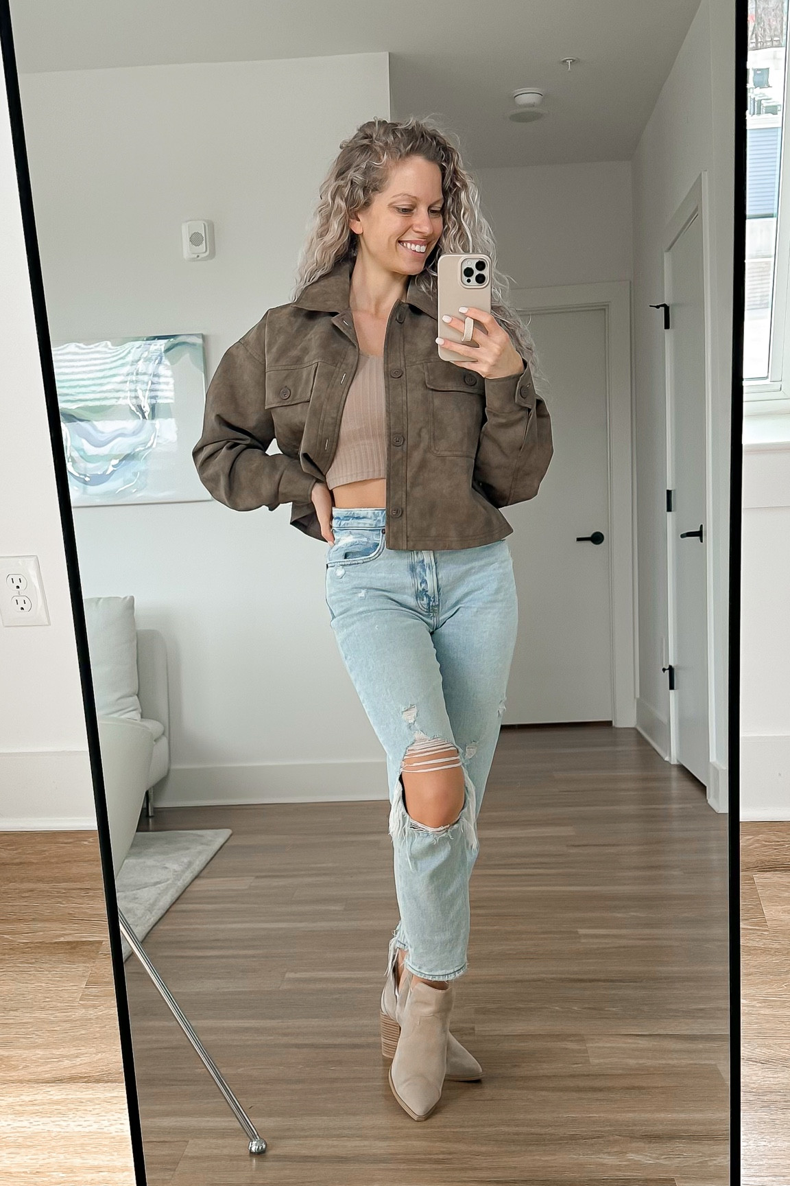 Cropped faux leather shacket from Target 

#LTKunder50 #LTKFind #LTKunder100