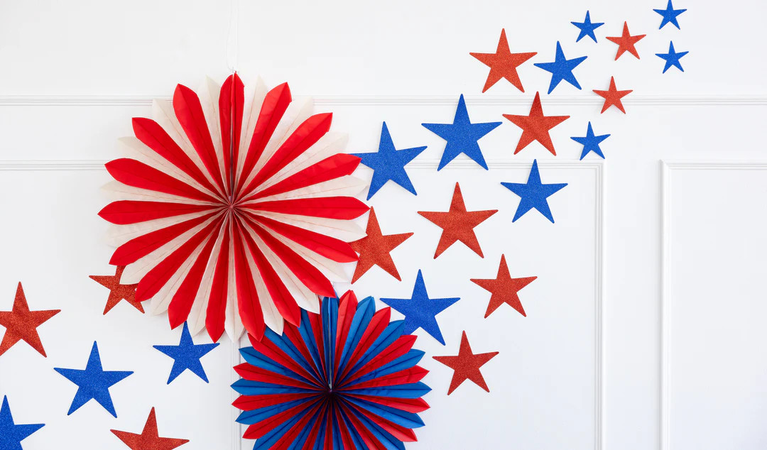 Multi Color Tissue Party Fans | My Mind's Eye